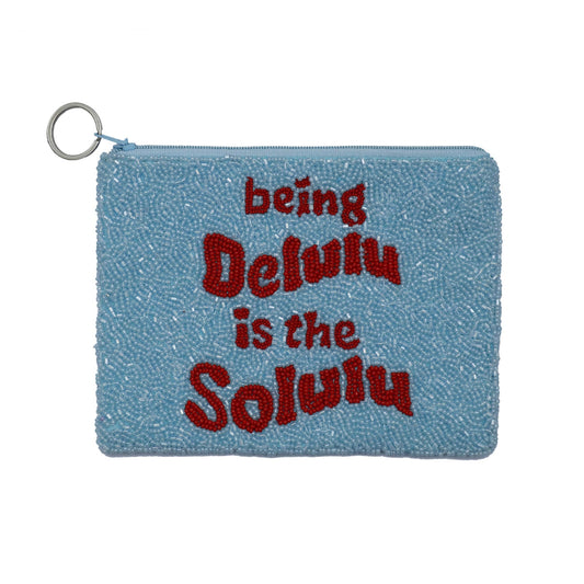 Being delulu large coin purse