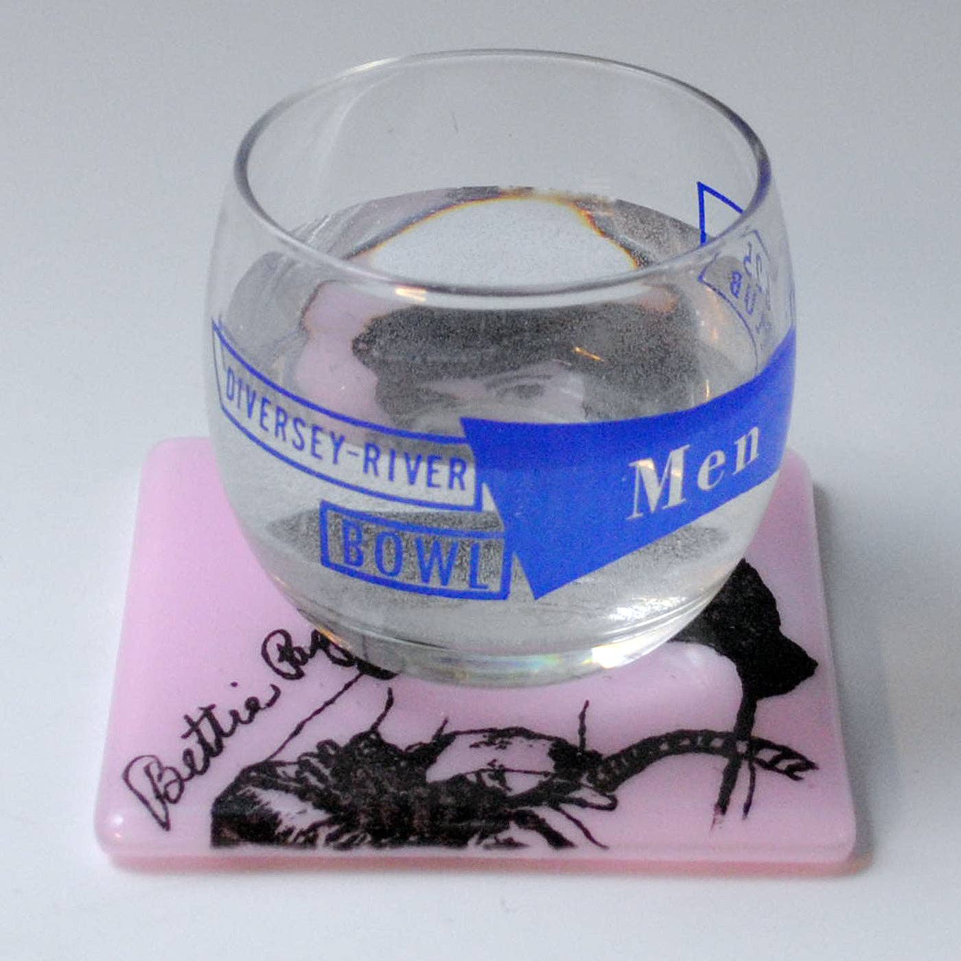 Bettie Page Fused Glass 4" Single Coaster