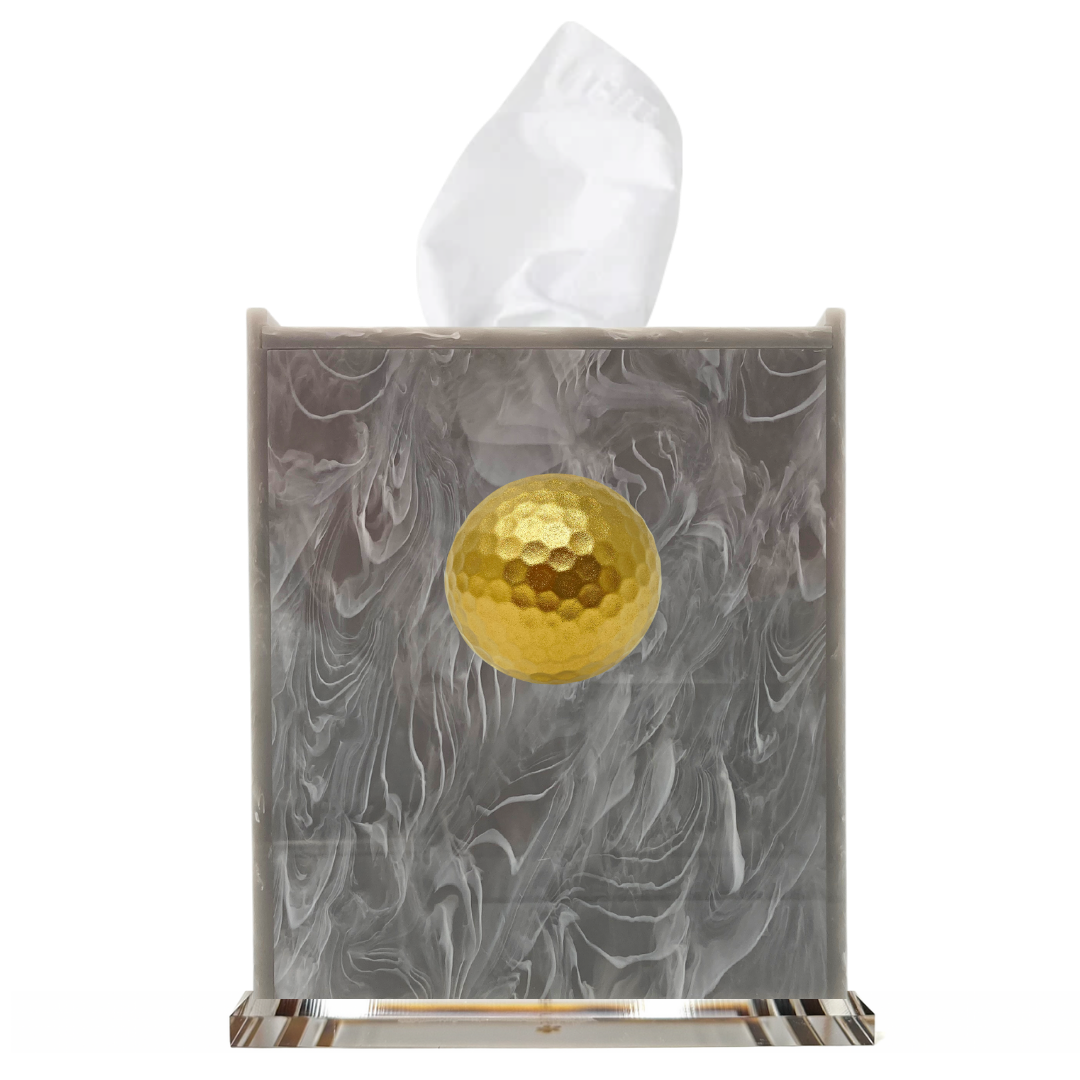 Golf Ball Boutique Tissue Box Cover