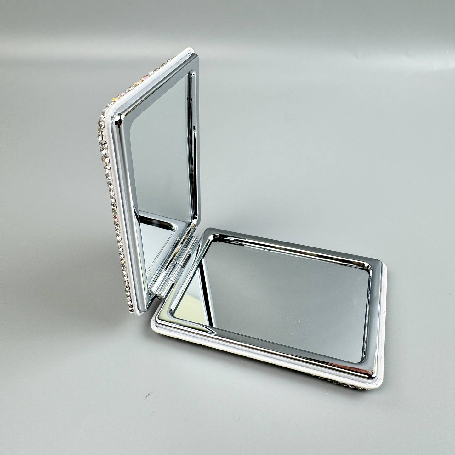 Square Rhinestone Folding Makeup Mirror
