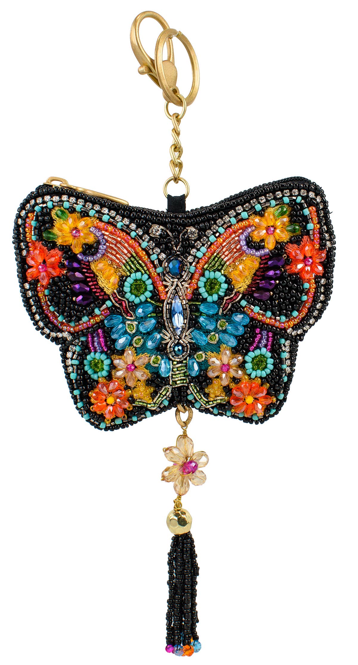 Flight of Fancy Butterfly Beaded Coin Purse