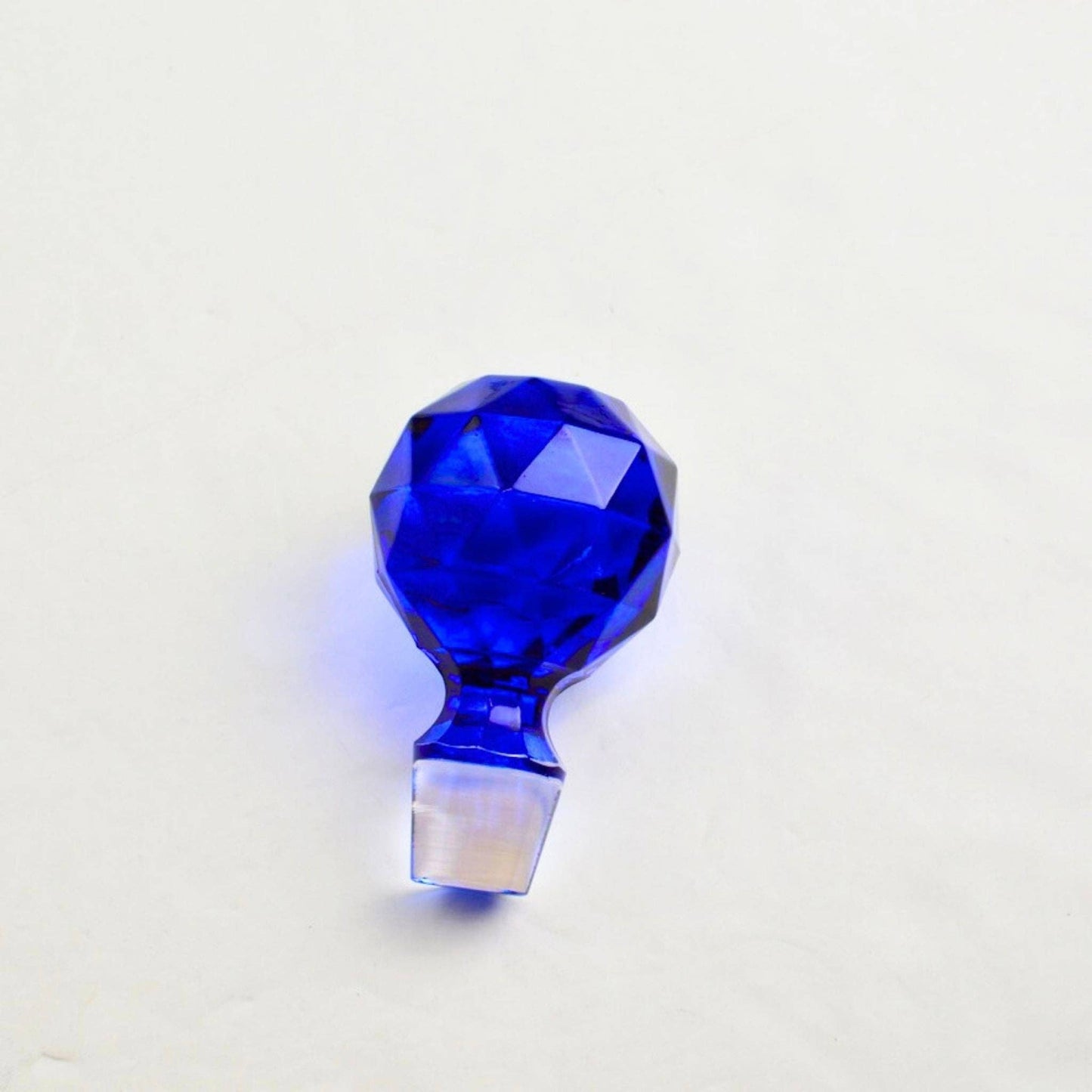 Diamond Italian Crystal Decanter, Hand-Painted, Made in Italy