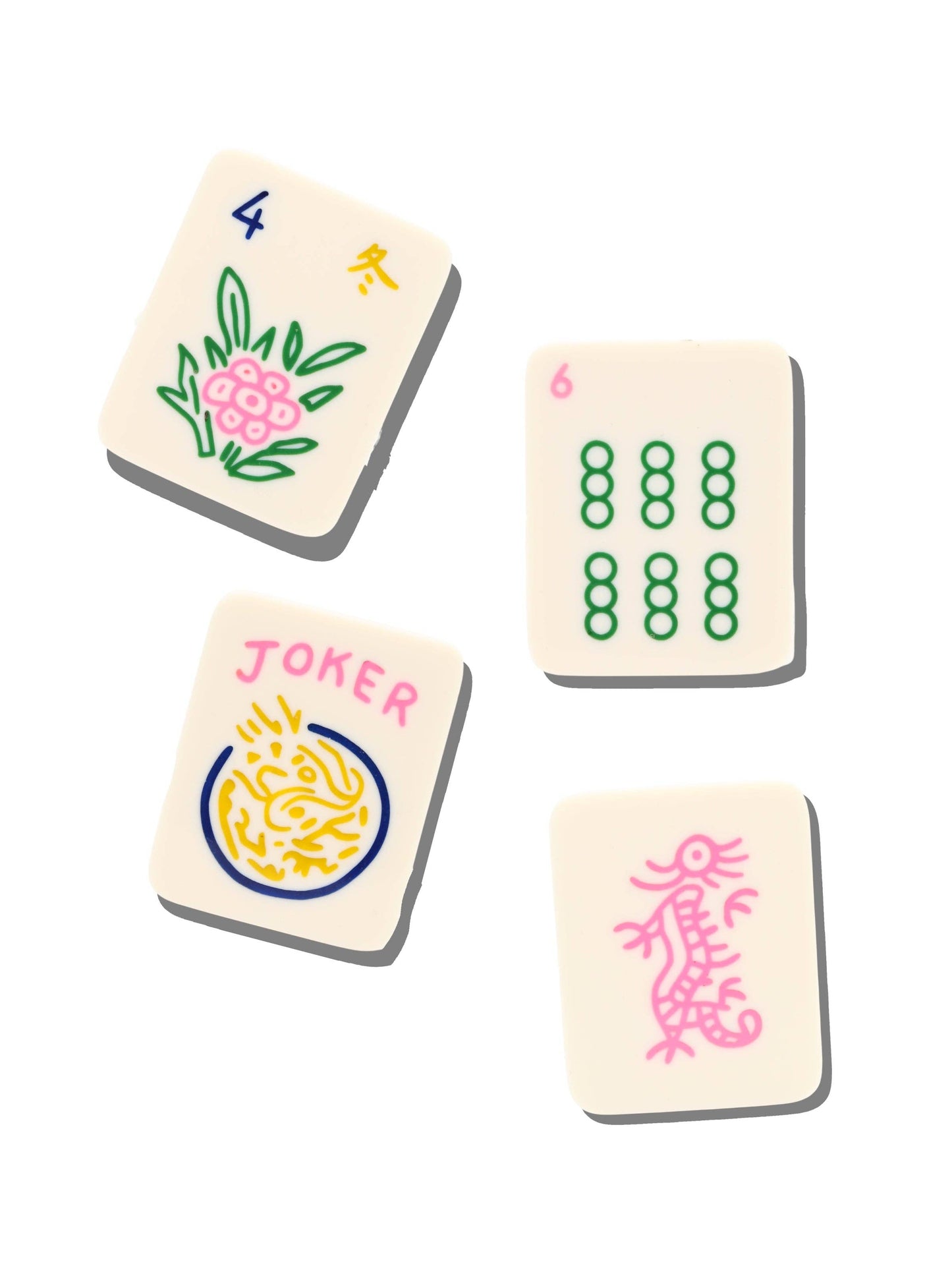 Handmade Mahjong Coaster Set