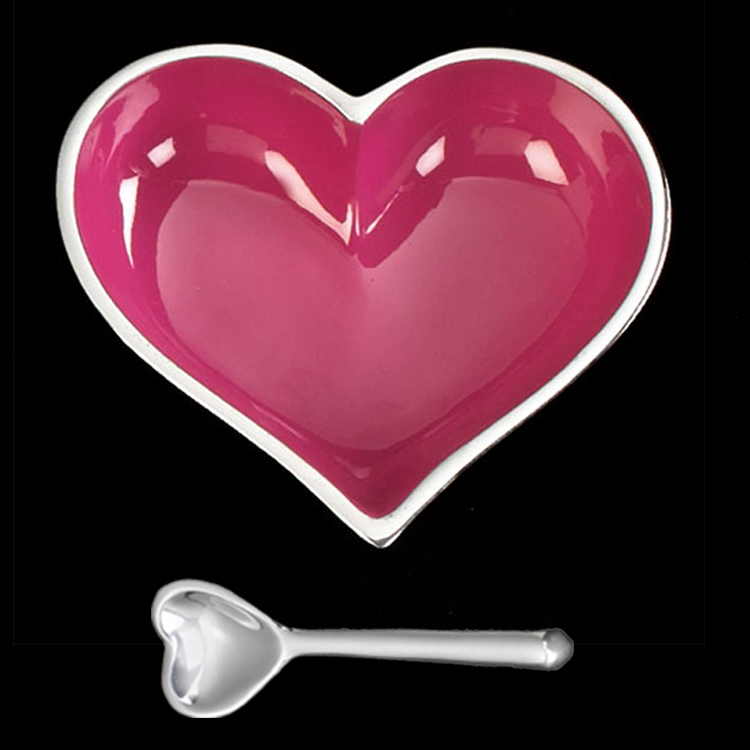 Happy Hot Pink Heart with Heart Spoon