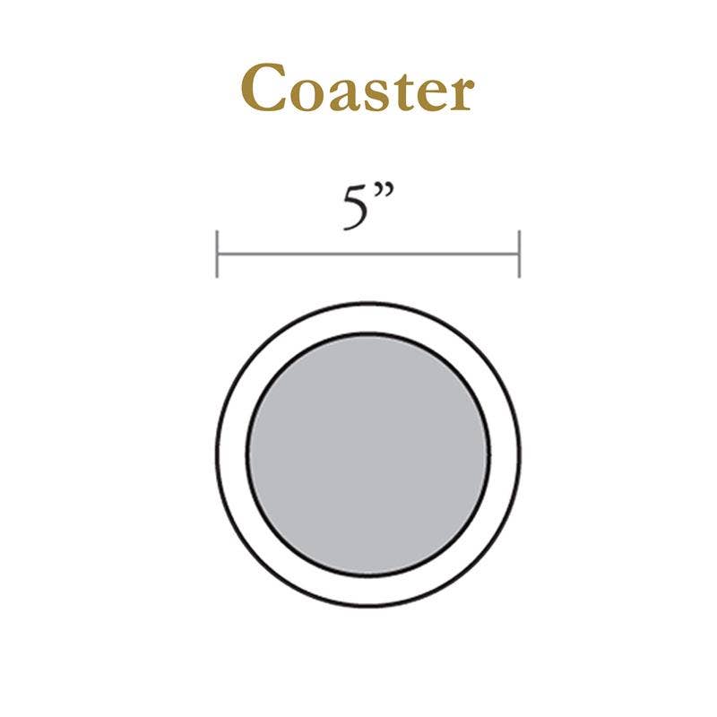 White Rooster on Red Coaster