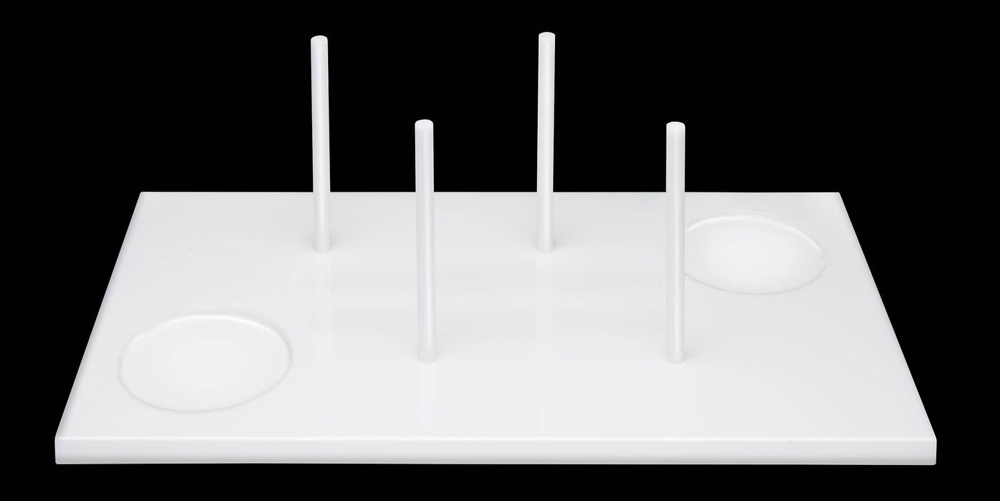 Bagels on Board White Brunch Tray - Acrylic