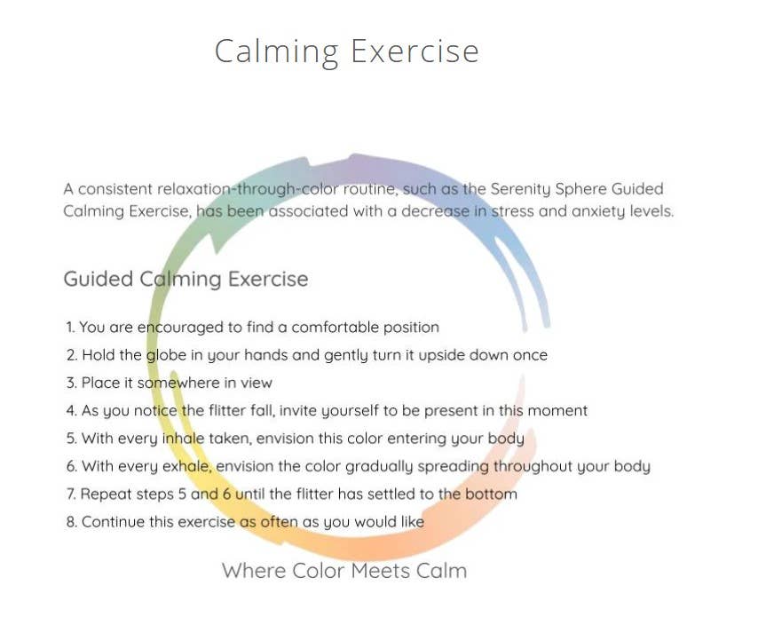 Blue Serenity Sphere Snow Globe