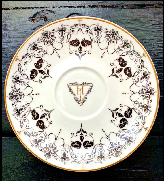 Nouveau Witch teacup and saucer