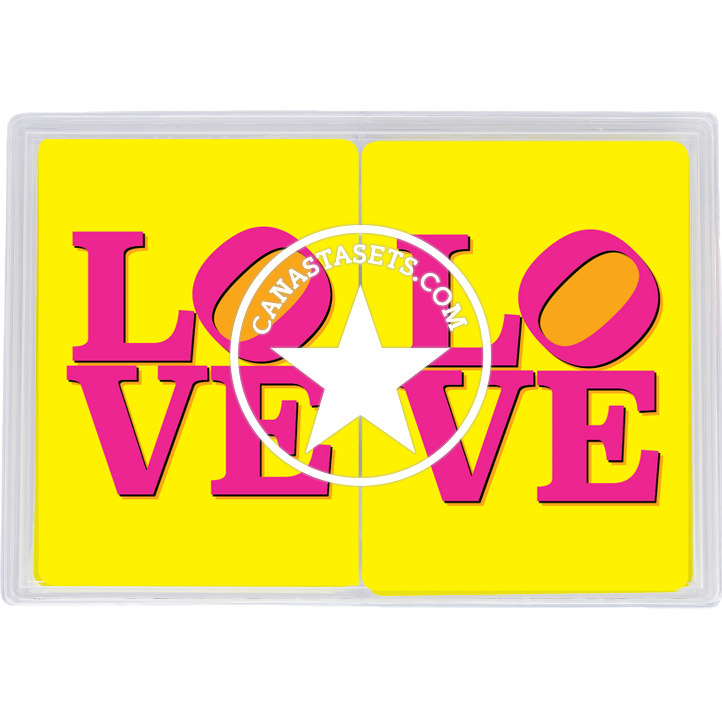 Cards-plastic playing cards LOVE block letters