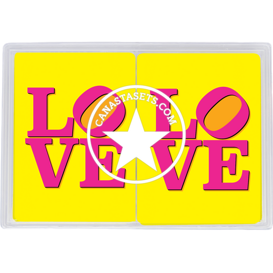 Cards-plastic playing cards LOVE block letters