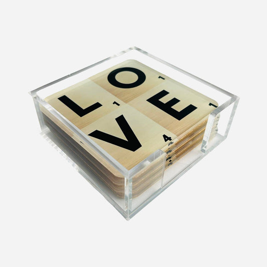 Acrylic  Coasters -  LOVE TILE (Each sold separately)