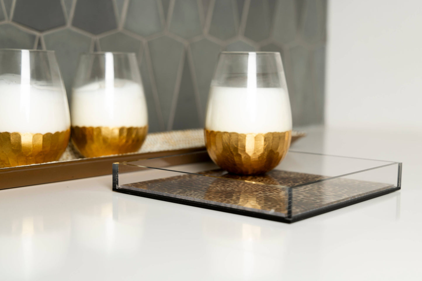Leopard Acrylic Rectangle Tray