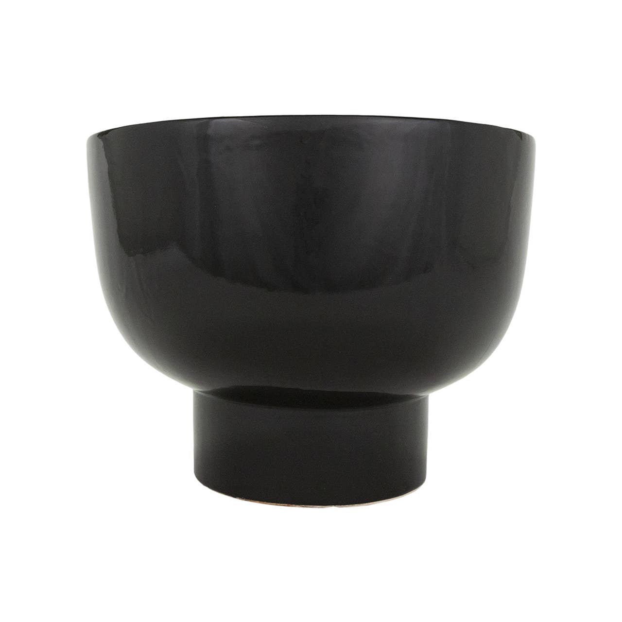 Black and White Stoneware Bowl, 14" dia