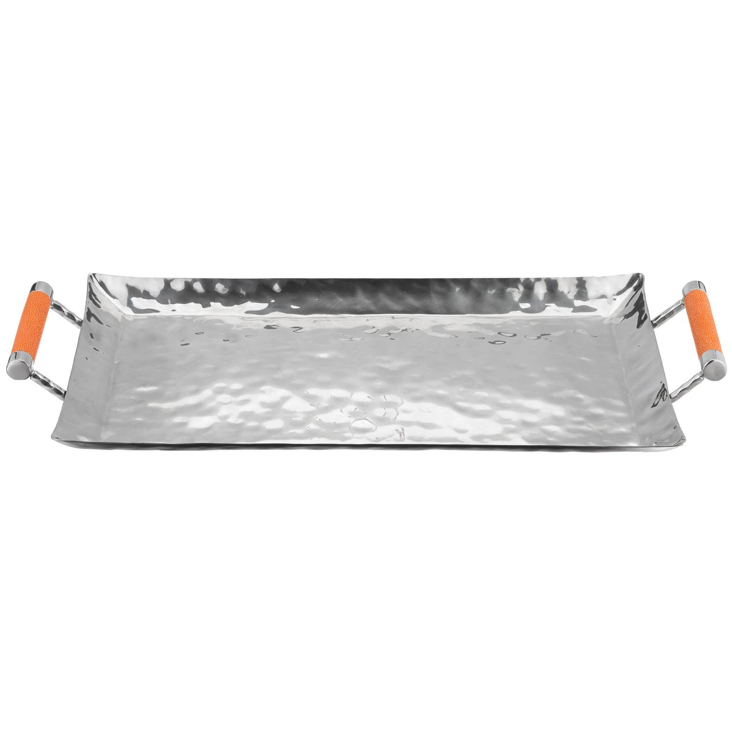 18" x 10" Hand Forged Stainless Steel Shagreen Tray