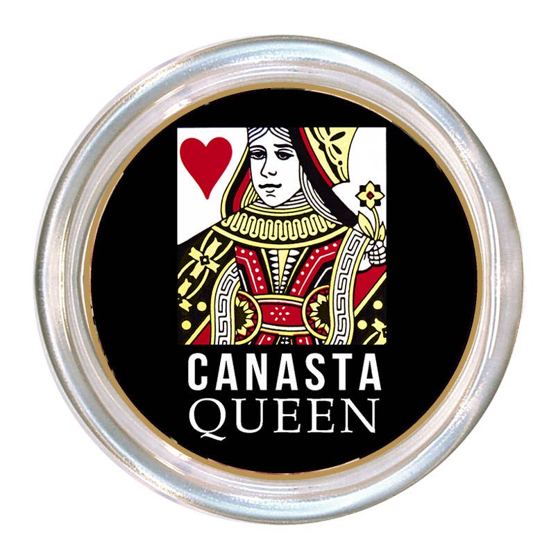 Canasta Queen Glass Coaster