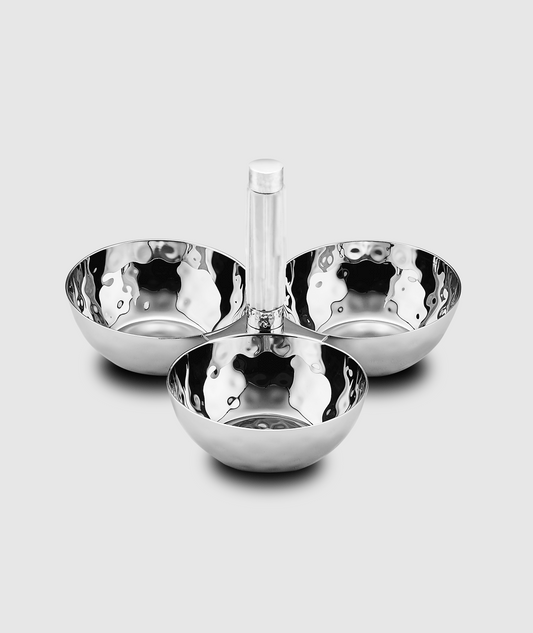 Stainless Triple Bowl w/White Resin