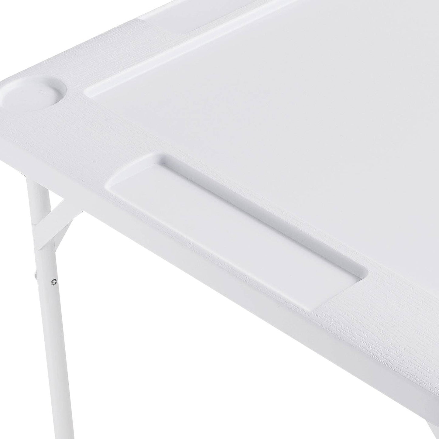 4 Player Folding Game Table with Cup Holders and Chip Tray