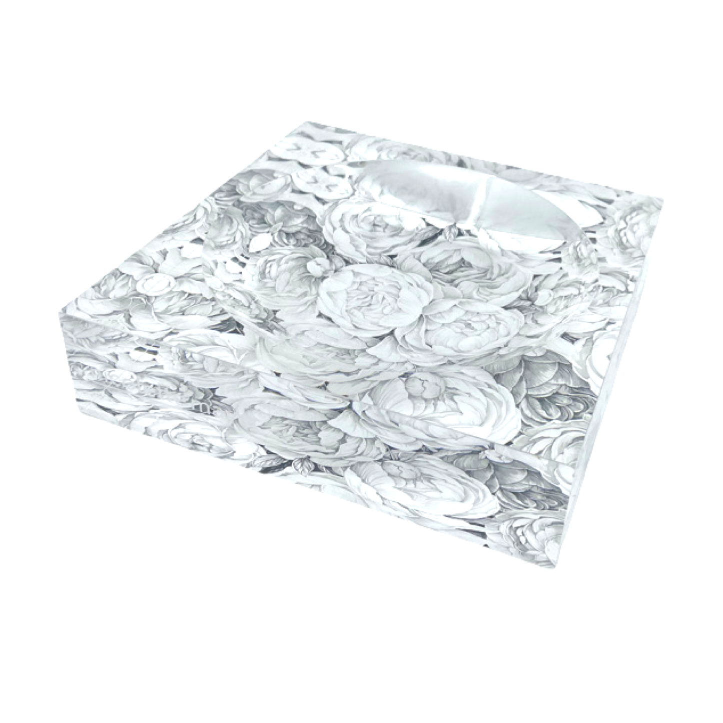 Peony Passion Black White Acrylic Candy Catchall Dish