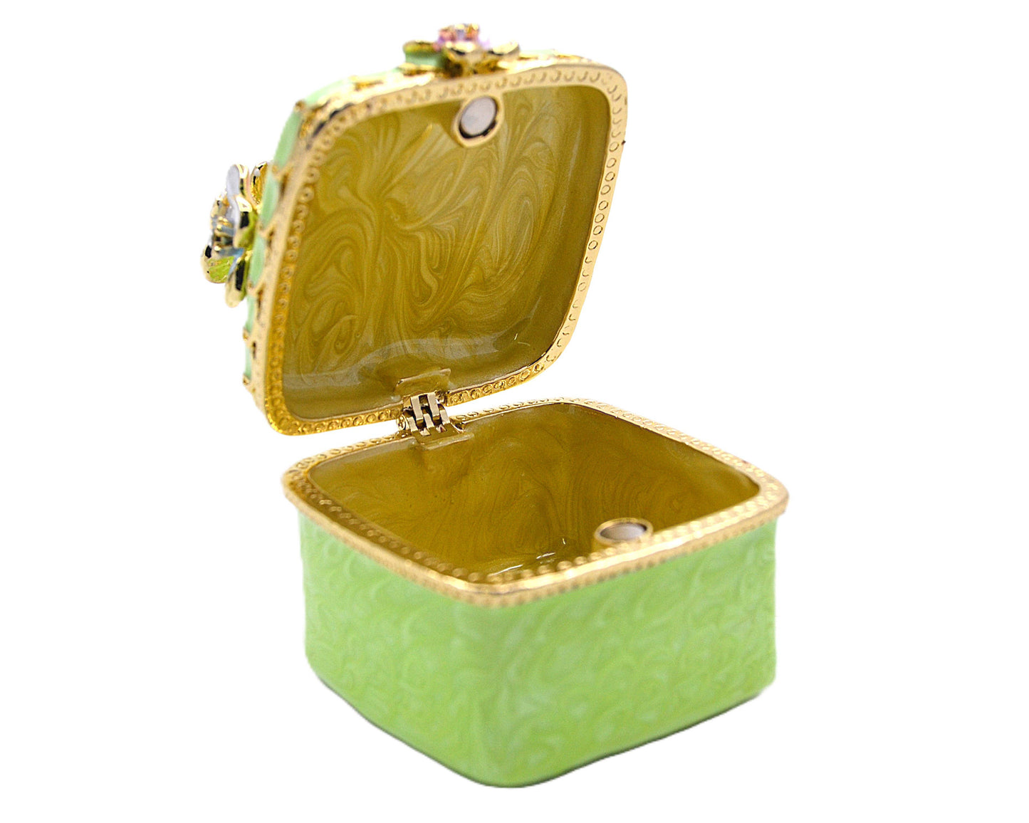 Decorative Cherry Blossom Flower Trinket Box. Hand Crafted