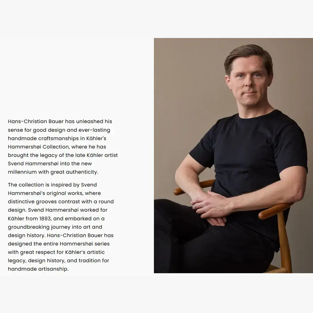 Kähler - Hammershøi - 11.8" Handmade Porcelain Cake Stand