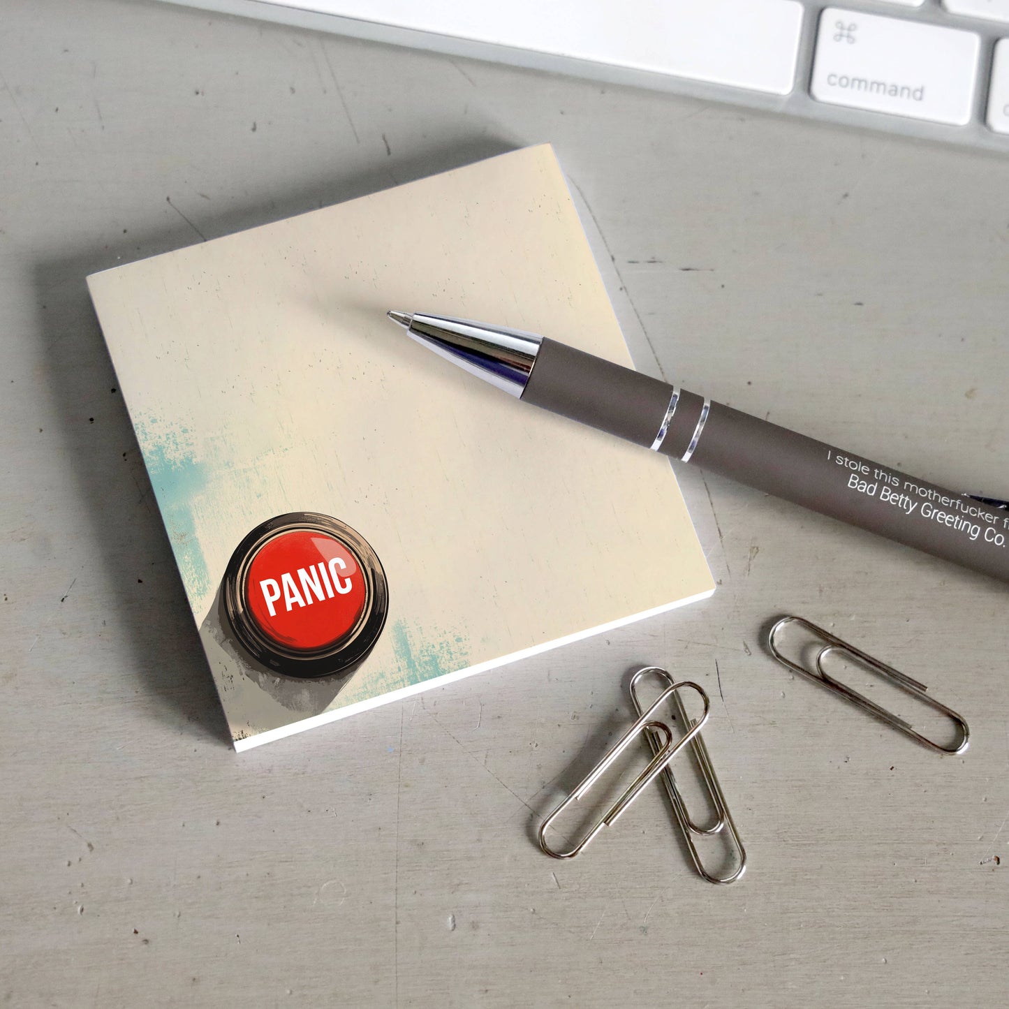 Panic Button - Funny Office Sticky Note Pad