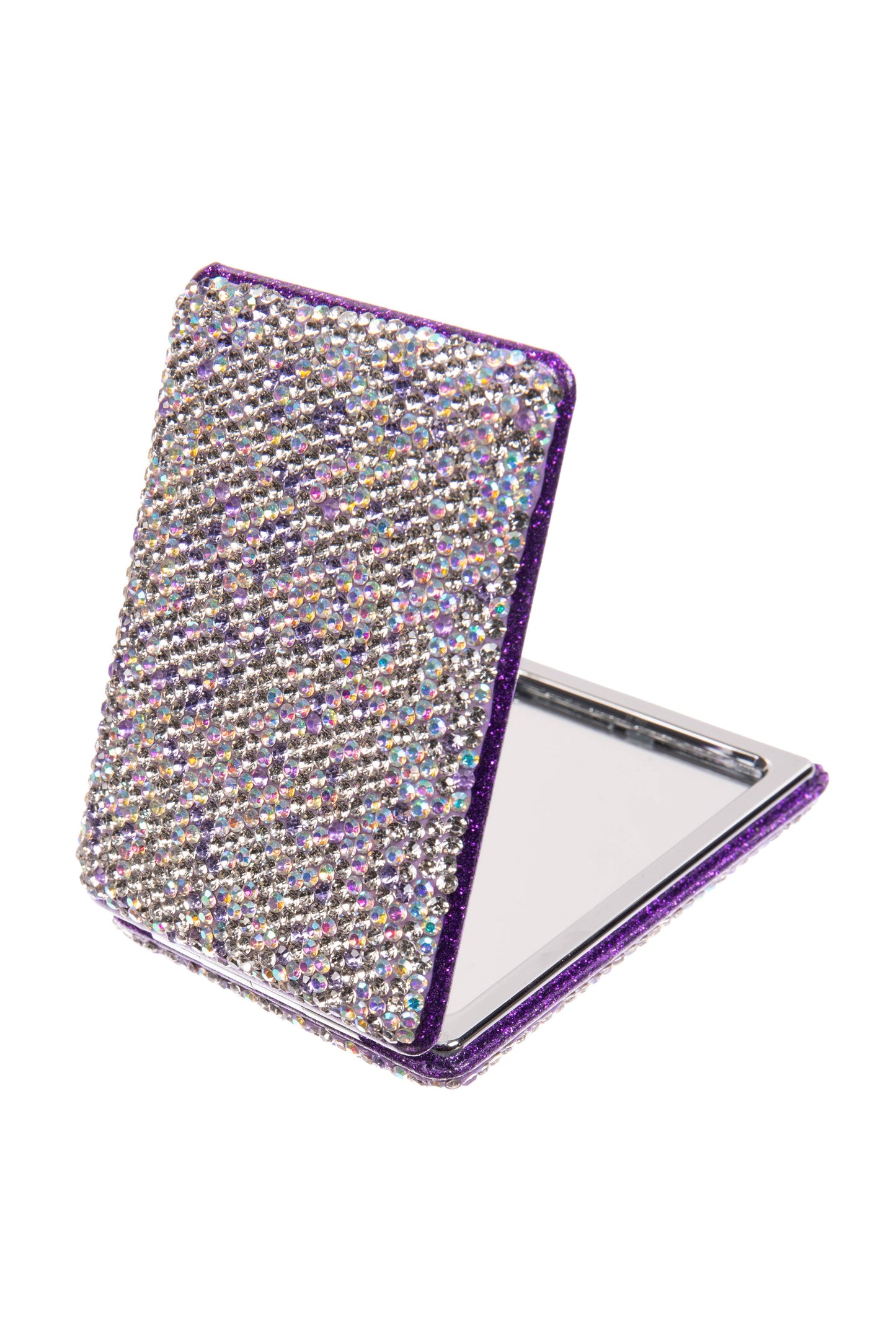 Square Rhinestone Folding Makeup Mirror