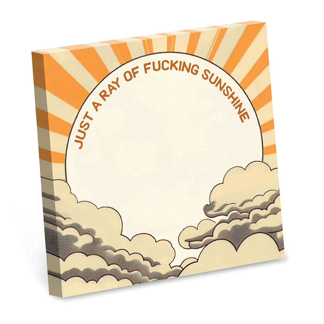 Funny Sarcastic Sticky Note Pad - Ray of Sunshine