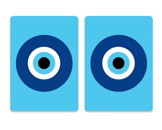 Cards-plastic playing cards 2 decks together Evil Eye design