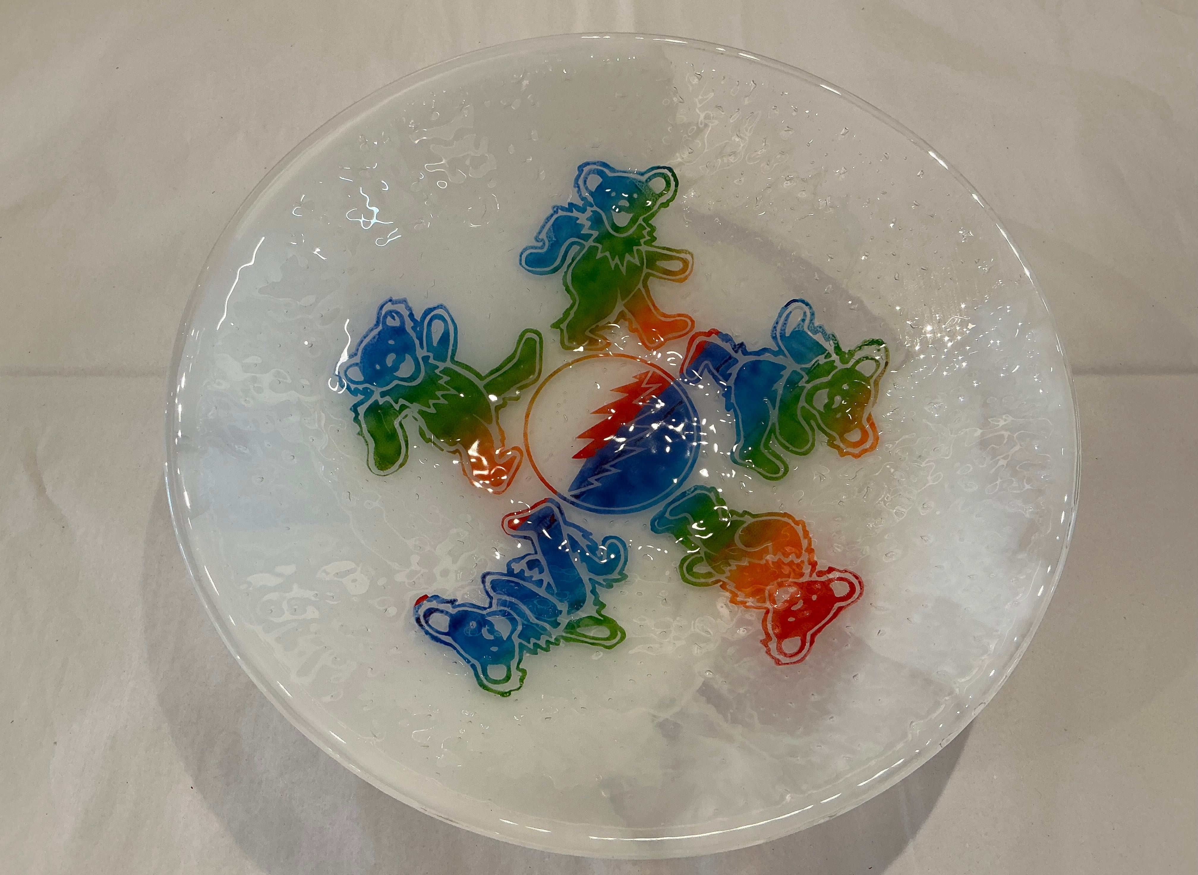 Grateful Dead "Dancing Bears" Glass Bowl - Thumbnail 2