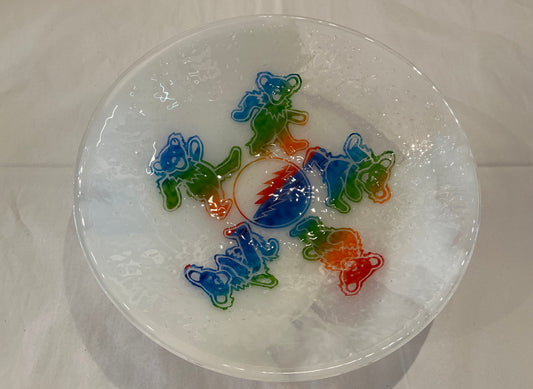 Grateful Dead “Dancing Bears” Glass Bowl