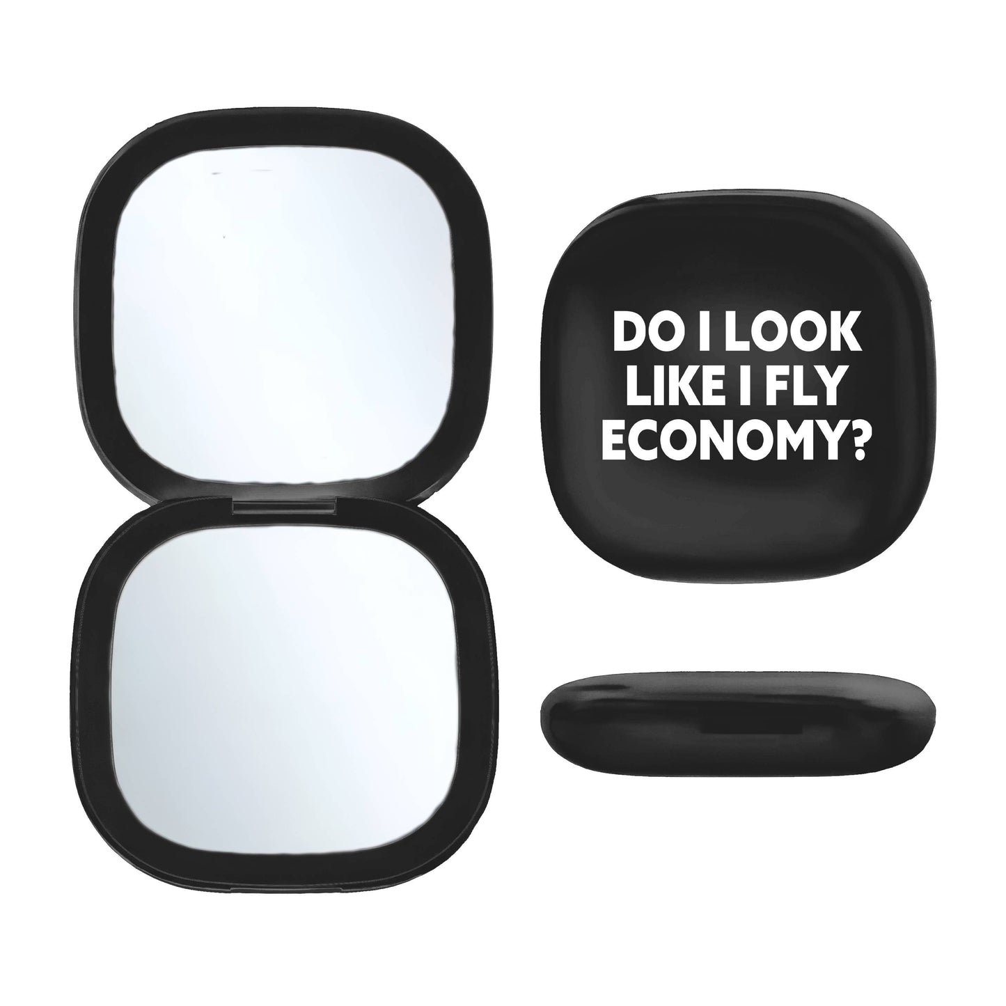 LED Compact Mirror (Black) - Fly Economy