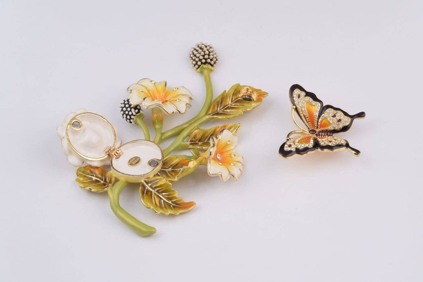 Black & Orange Butterfly on Flowers