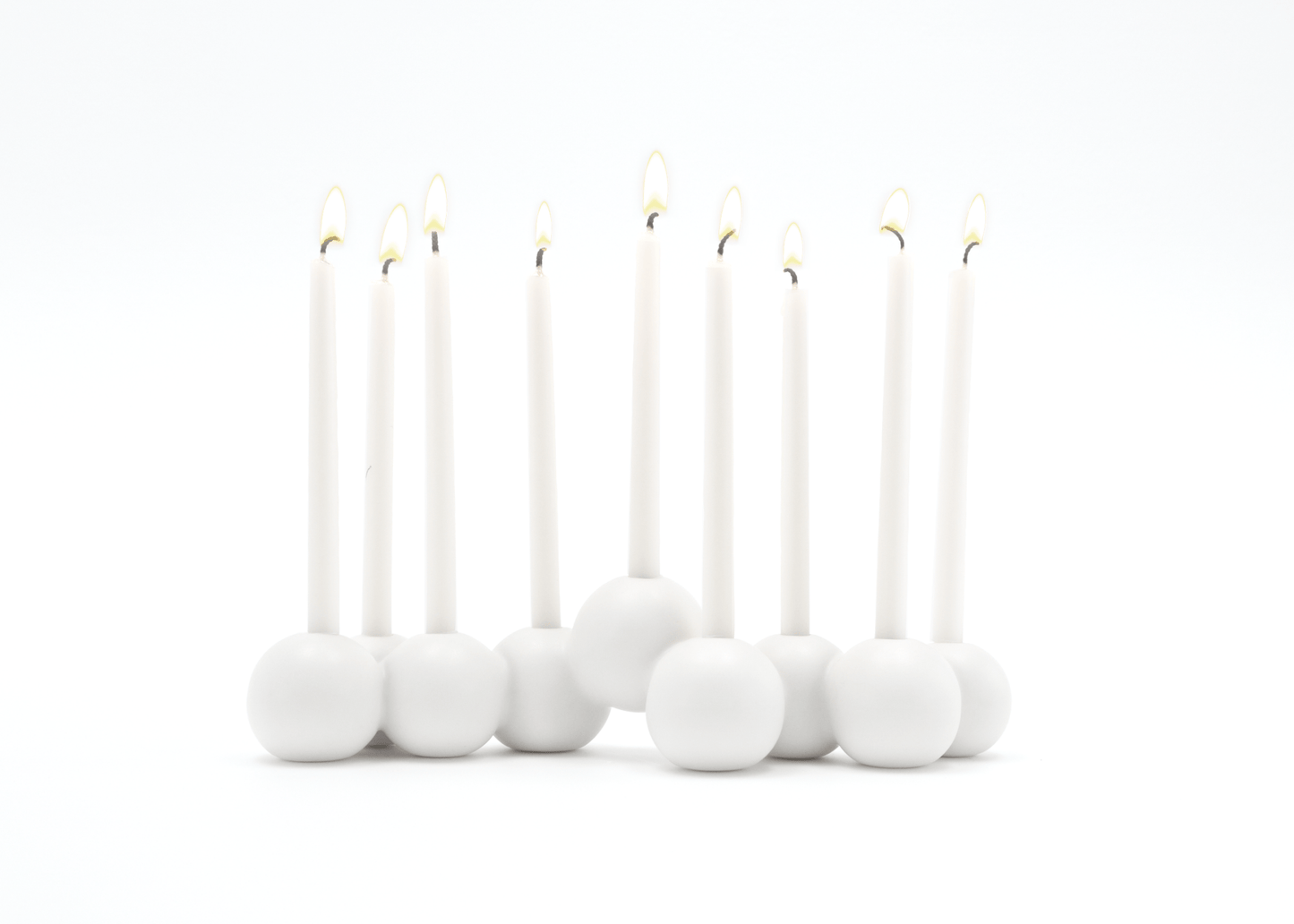 Bubble Menorah (Ceramic)-Indigo, Ivory, or Milk Color