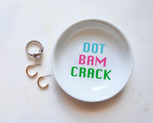 Dot Bam Crack Mahjong Trinket Dish (Mahjong Gifts) Let's Mahj