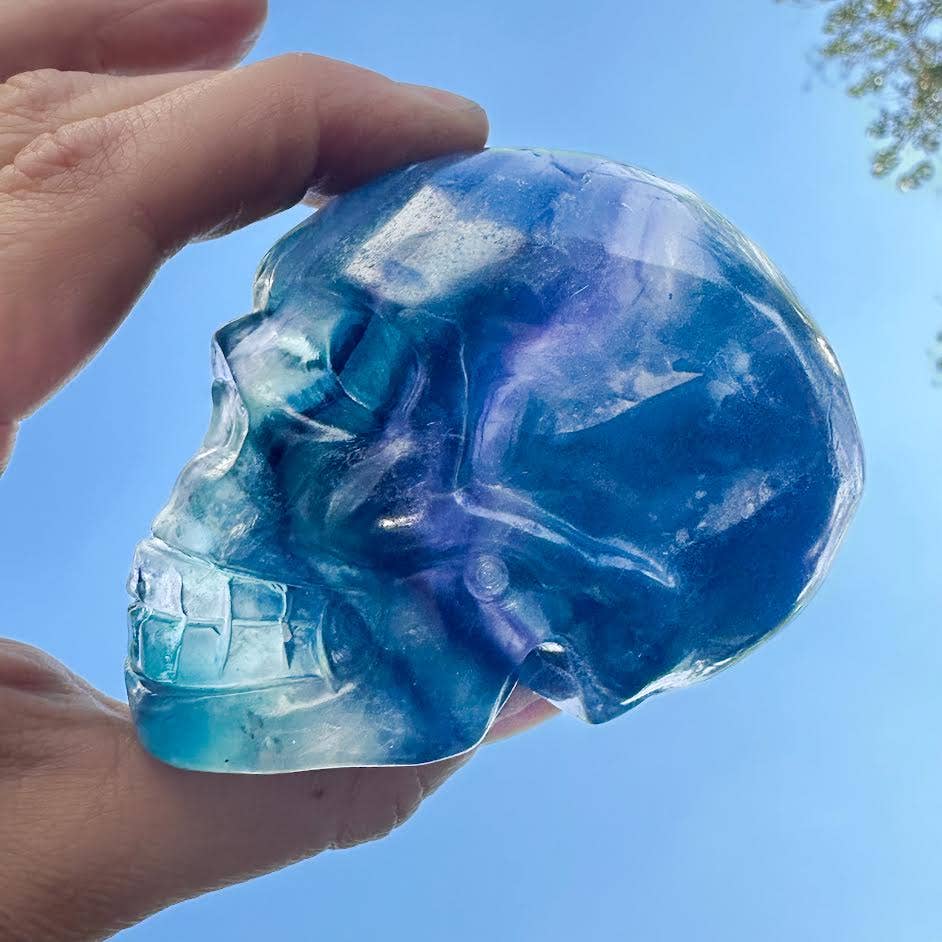 Fluorite Skull - Large - 1 pc