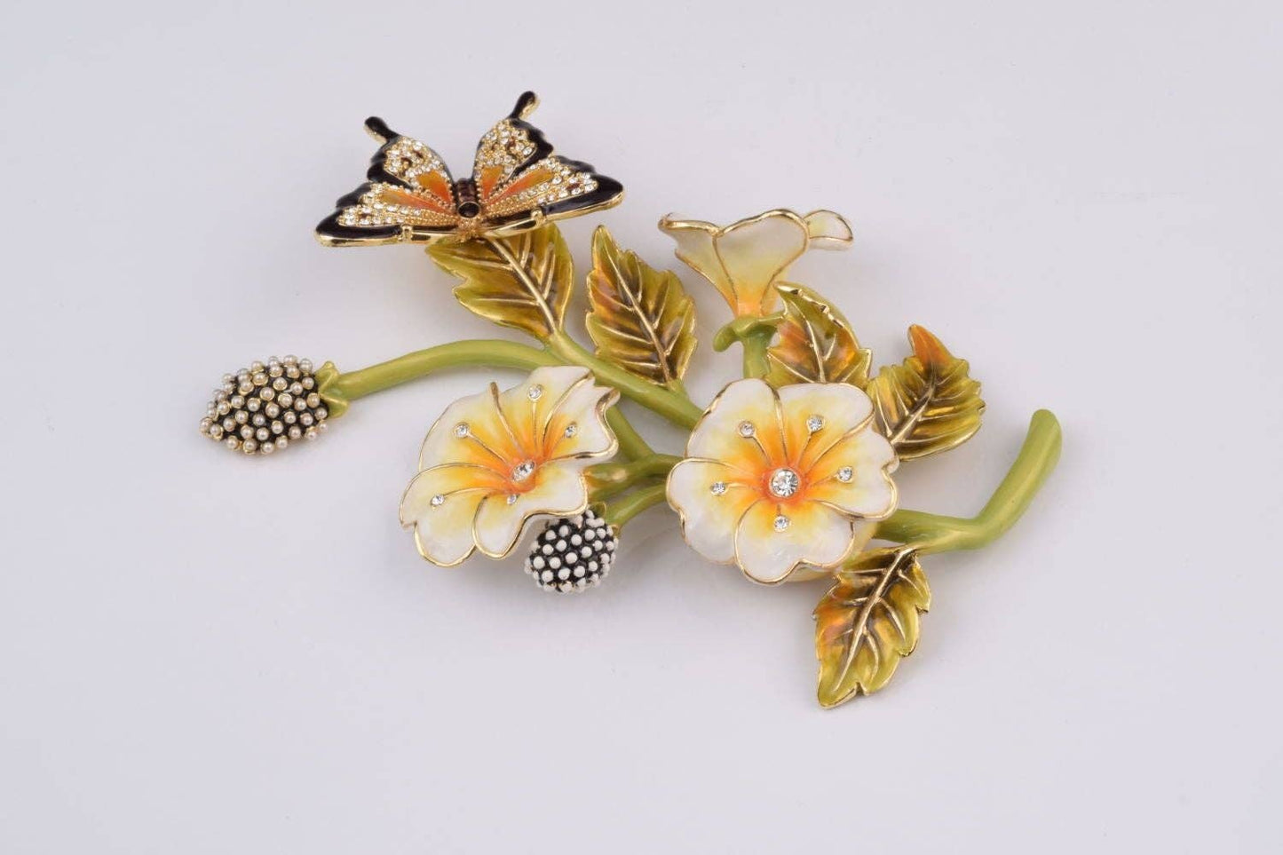 Black & Orange Butterfly on Flowers