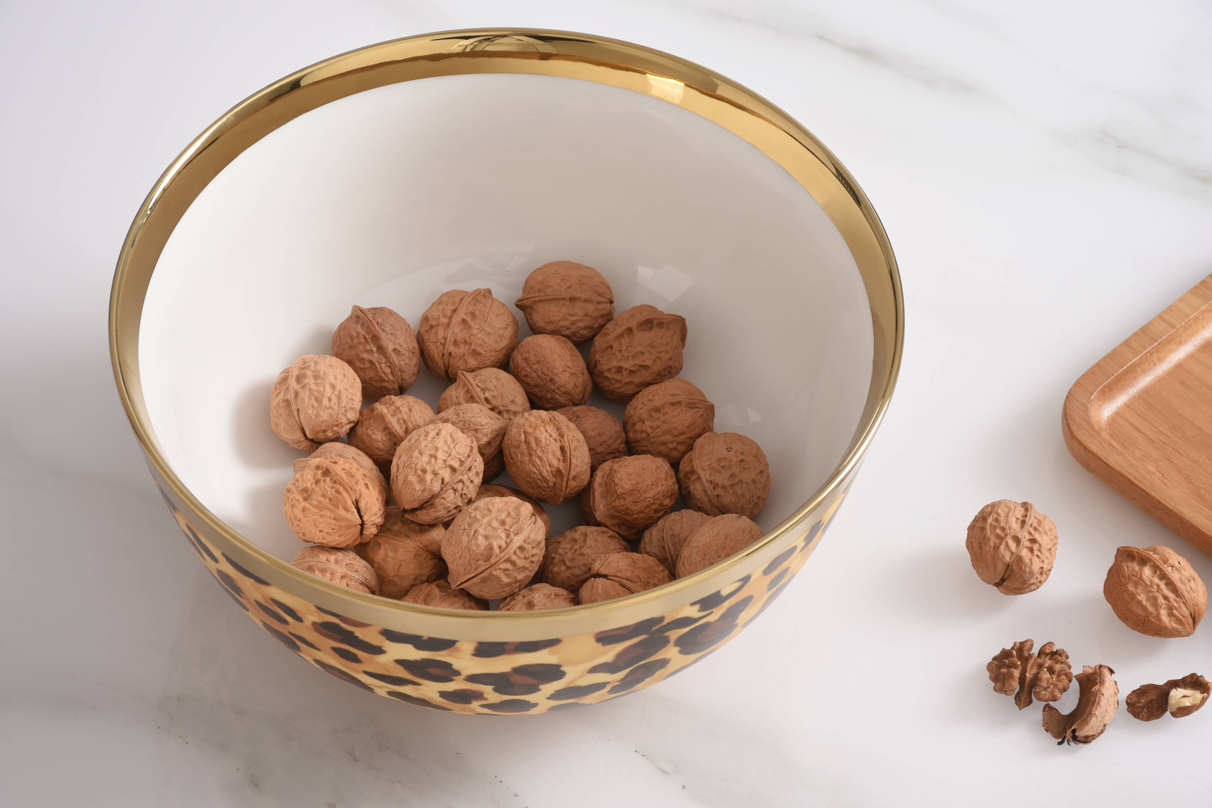 Large Leopard Bowl in Porcelain - Thumbnail 3