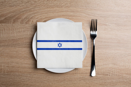 Israel Flag Cocktail Napkin