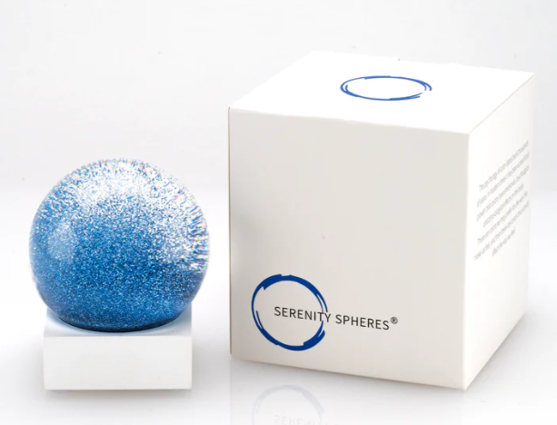Blue Serenity Sphere Snow Globe