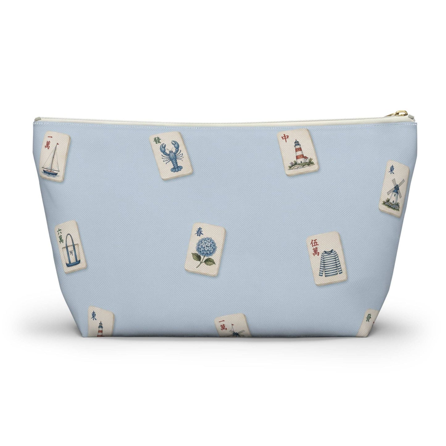 Hamptons Mahjong Tile Pouch —  T-Bottom Travel Bag