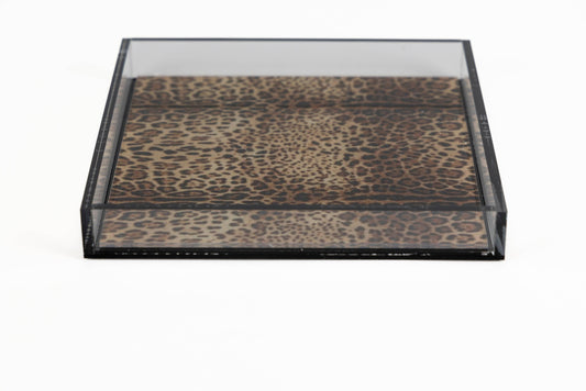 Leopard Acrylic Rectangle Tray