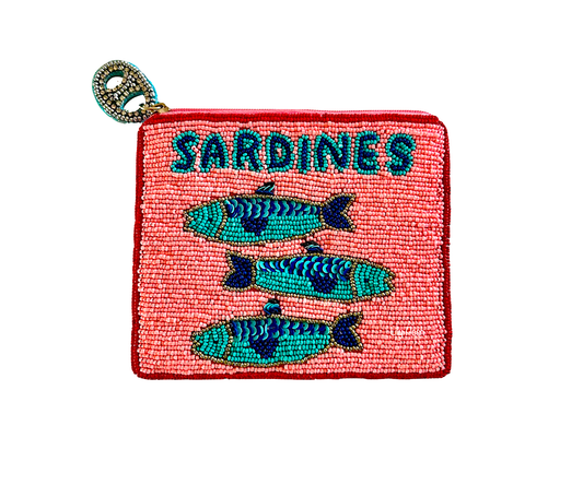Beaded Sardines Coin Purse