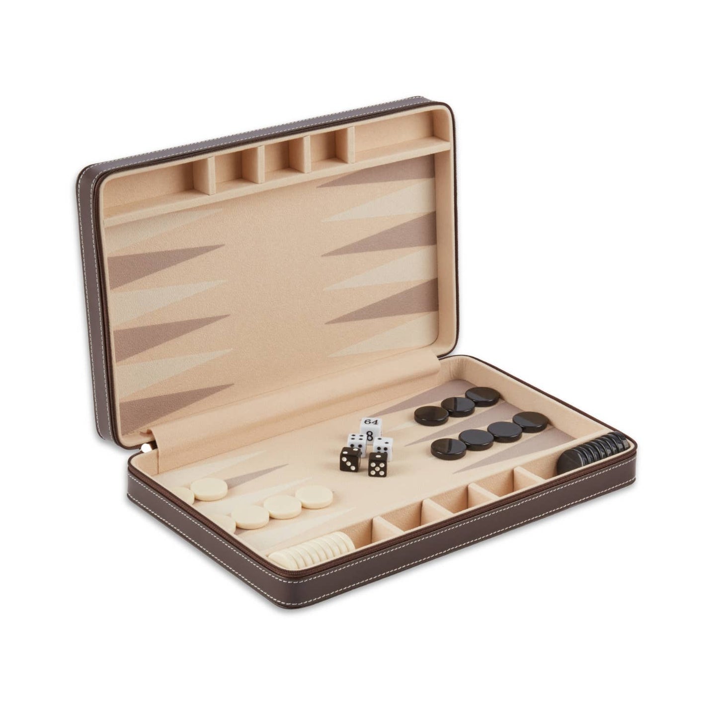 Backgammon Set in Leather Case