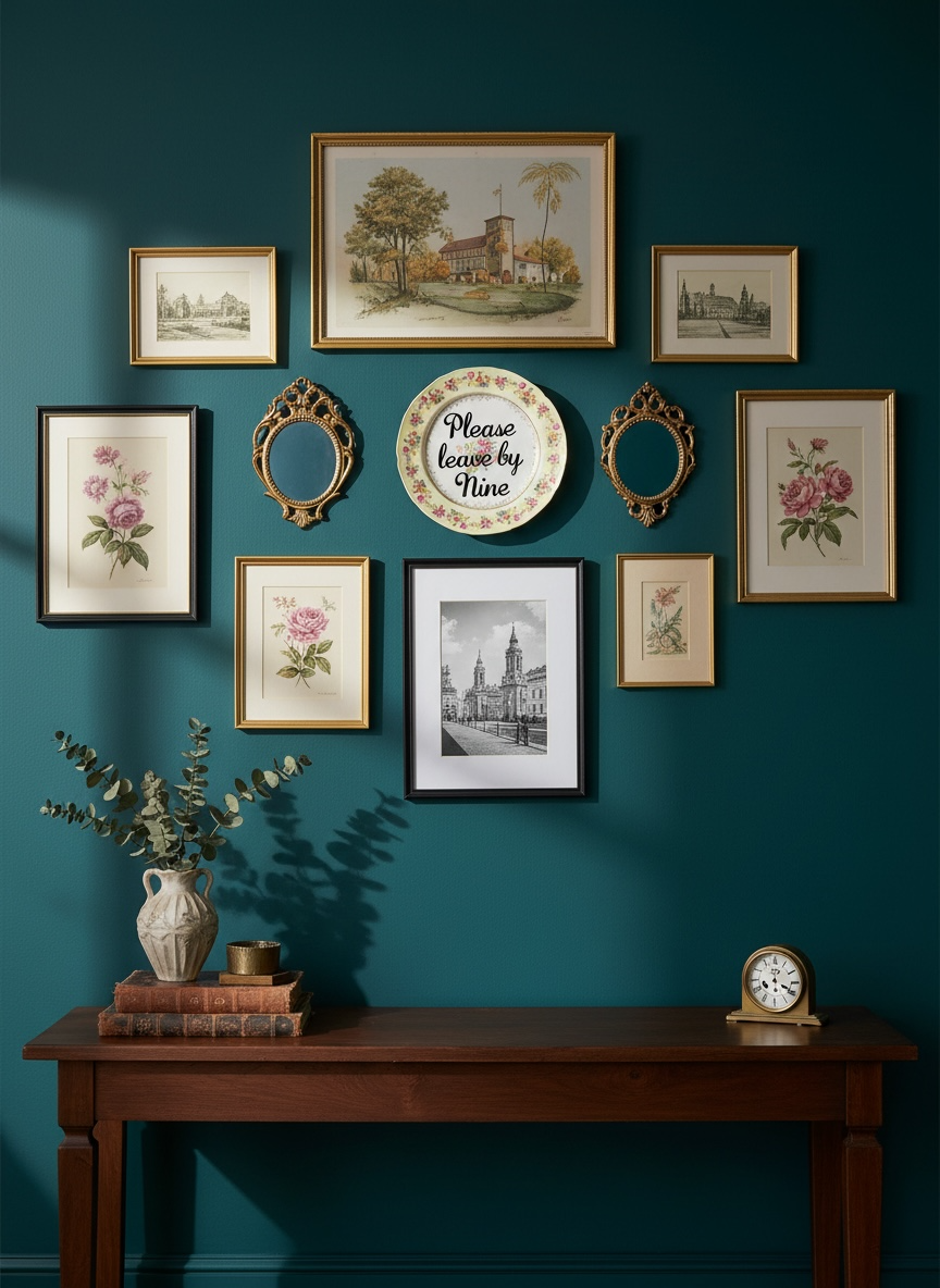 Please leave by nine Vintage Plate