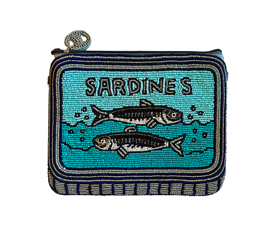 Sardines Mini Clutch Crossbody Beaded Bag