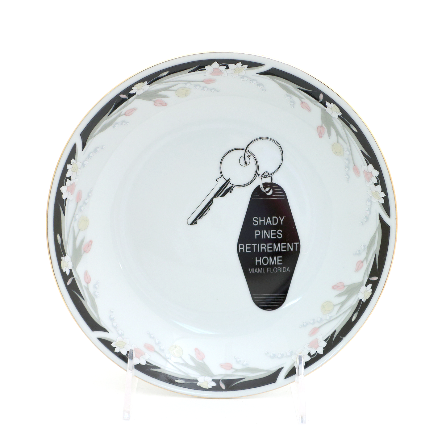 Vintage dish, Shady Pines Retirement Home, key bowl