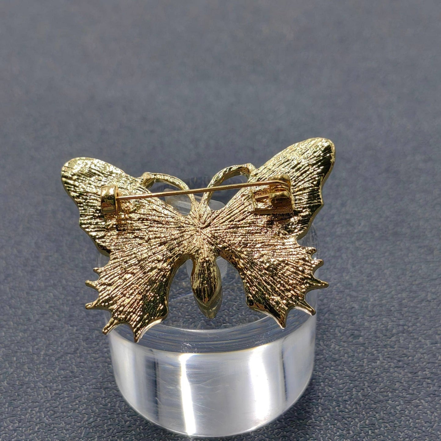 Vintage Rhinestone Enamel Butterfly Brooch