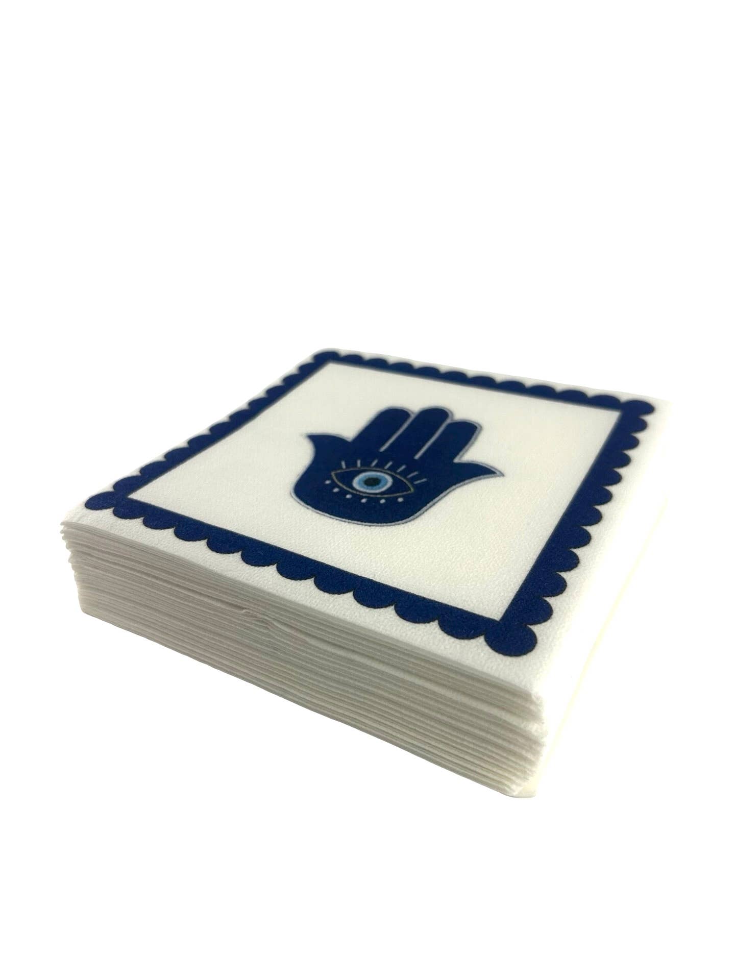 Linen-Feel Cocktail Napkins, Hamsa