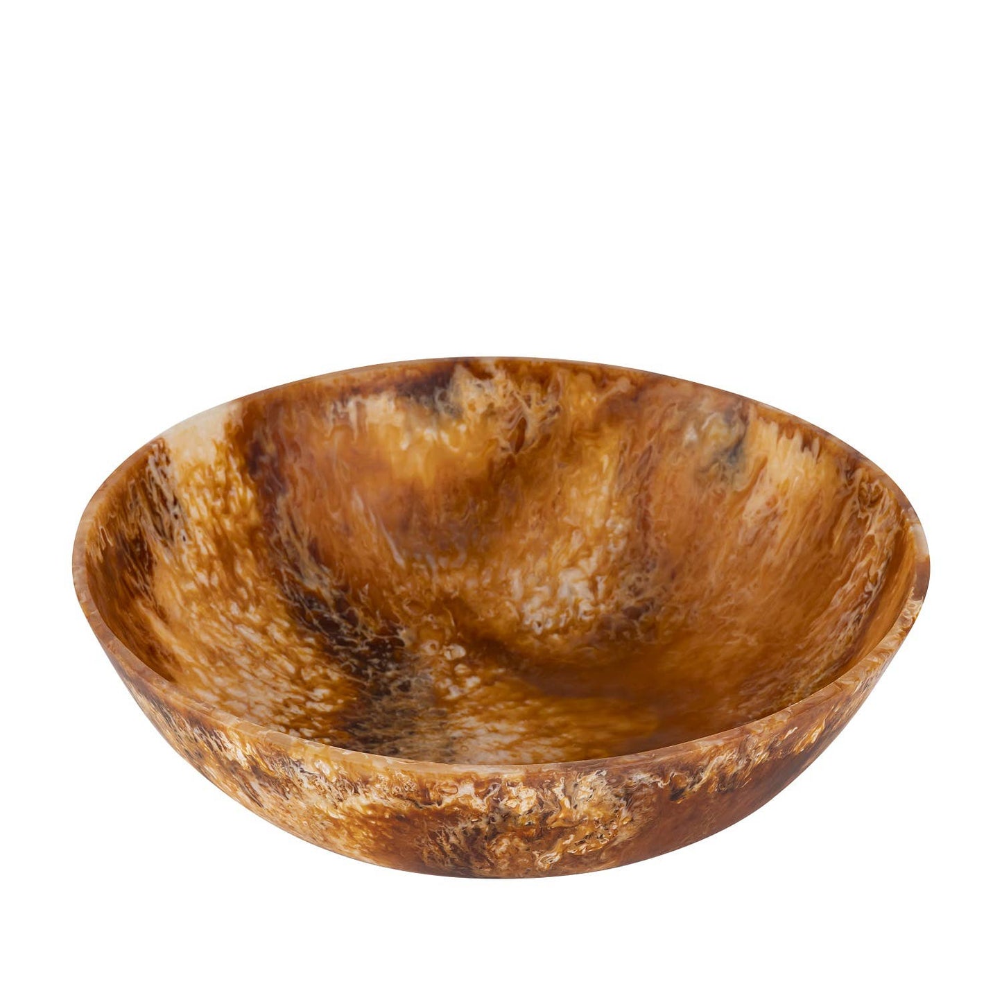Matte Tortoise Resin Bowl Dia 19.5"