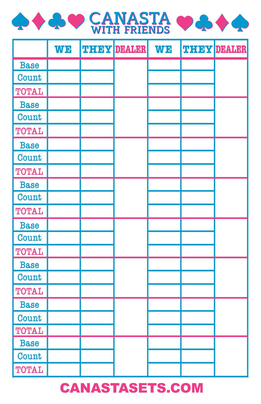 Canasta Score Pad /SMALL